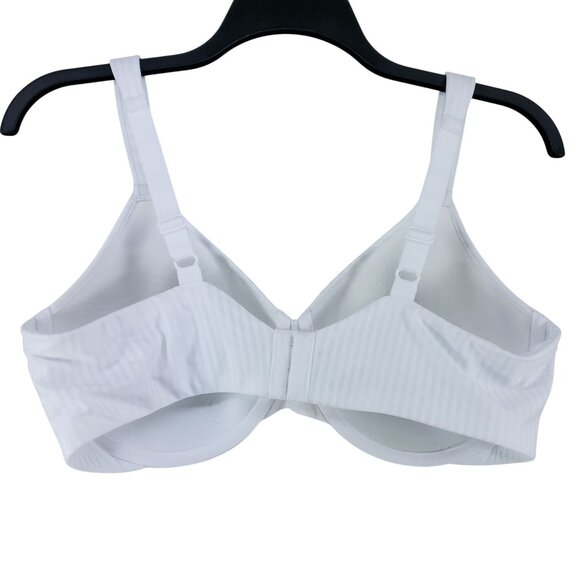 Playtex White T-Shirt Bra 42D Smooth Padded Underwire Stripe Design - Picture 3 of 6
